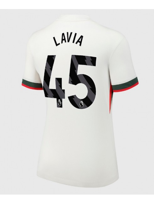 Chelsea Romeo Lavia #45 Replika Borta Kläder Dam 2025-26 Kortärmad Chelsea Romeo Lavia #45 Replika Borta Kläder Dam 2025-26 Kortärmad
